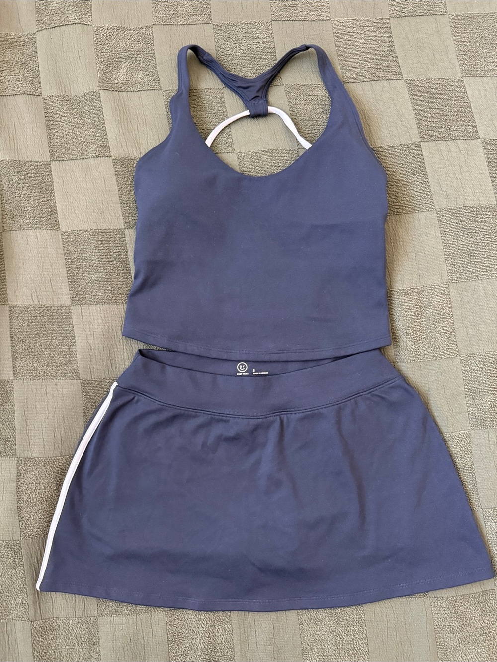 Hollister Navy Sports Bra Tank with Matching Skort